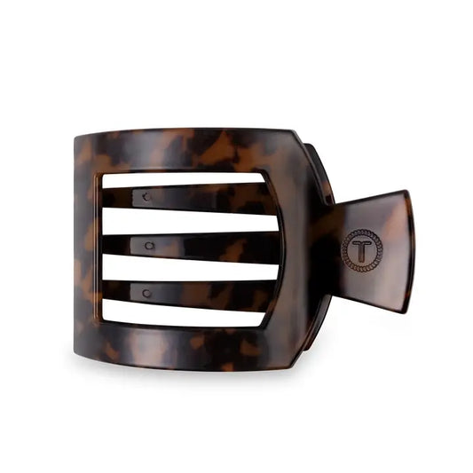 Teleties Square Flat Hair Clip | Large | Tortoise