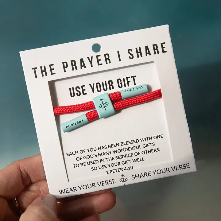 THE PRAYER I SHARE Use Your Gift Christian Cord Bracelet | Christian Athletes