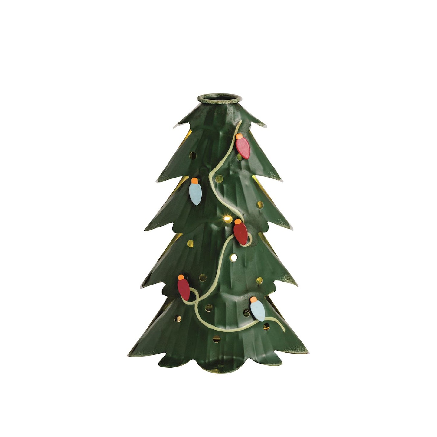MUD PIE SMALL LIGHT-UP TREE TAPER HOLDER