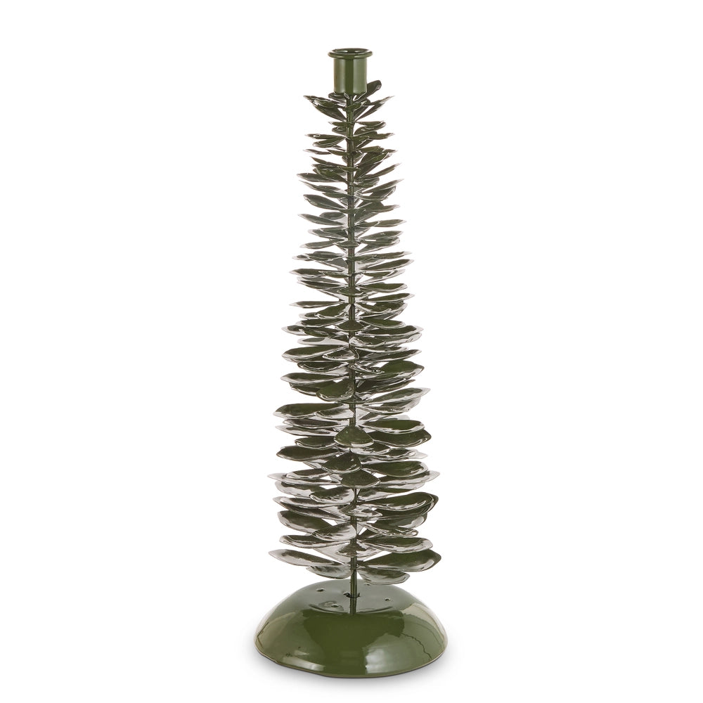 RAZ Imports 17" High Shine Pinecone Candle Holder