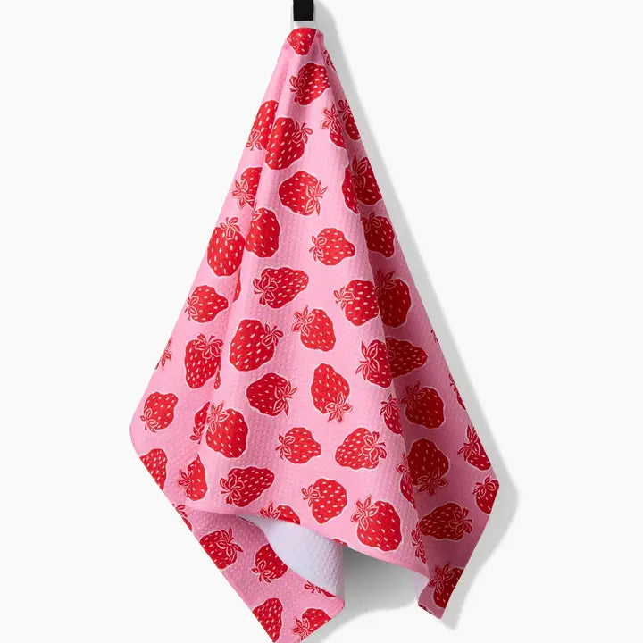 Geometry Strawberry Fields Tea Towel