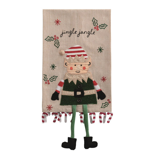 MUD PIE ELF DANGLE LEG TOWEL
