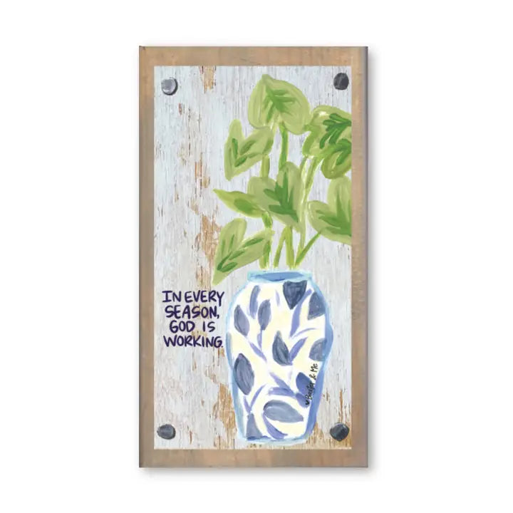 Baxter & Me In Every Season Driftwood Happy Block