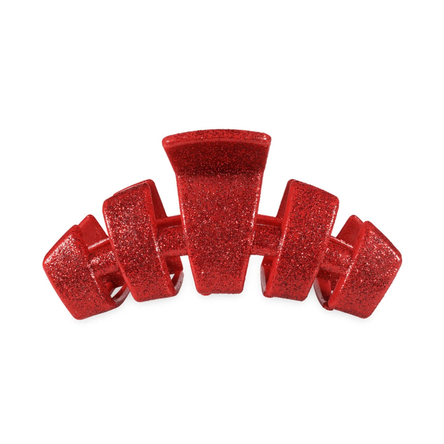 Teleties Classic Red Glitter Hair Clip Large