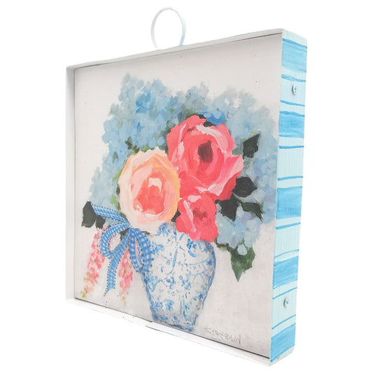 The Round Top Collection Mini Art Ginger Jar of Flowers