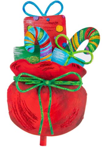 The Round Top Collection Merry & Bright Santa Bag Finial