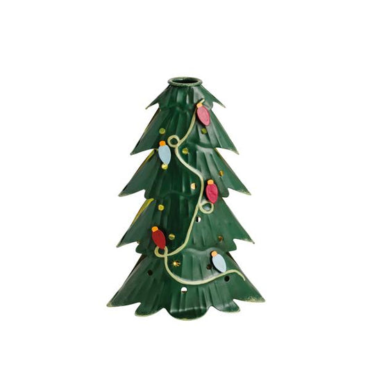MUD PIE LARGE LED TREE TAPER HOLDER