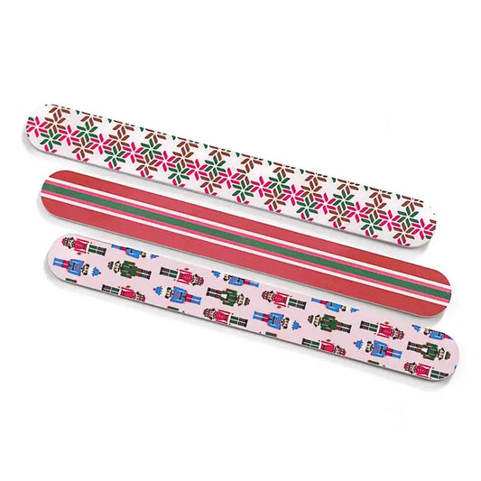 The Royal Standard Nutcracker March Nail Files Pink/Red/Green 7x1x.16 Set of 3