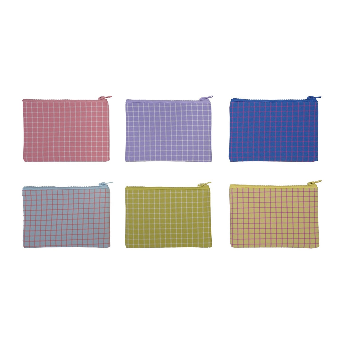 HAZEL MAZEL 6-1/2"L x 4"W Cotton Zip Pouch