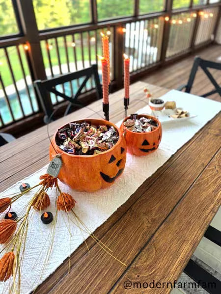 MUD PIE MACHE JACK-O-LANTERN TREAT BUCKETS