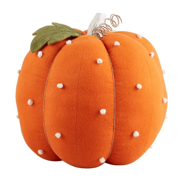 MUD PIE ORANGE FRENCH KNOT PUMPKIN
