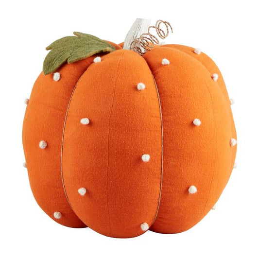 MUD PIE ORANGE FRENCH KNOT PUMPKIN