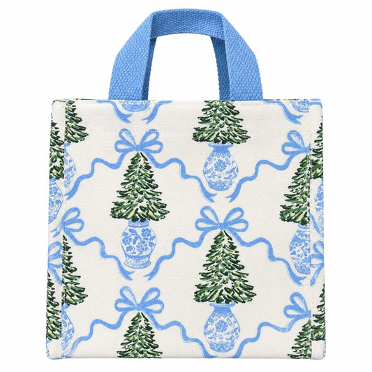 Mary Square Winter Pines Petite Carry Tote