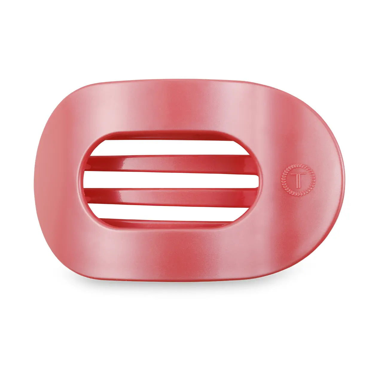 Teleties Round Flat Hair Clip | Small - Calming Coral