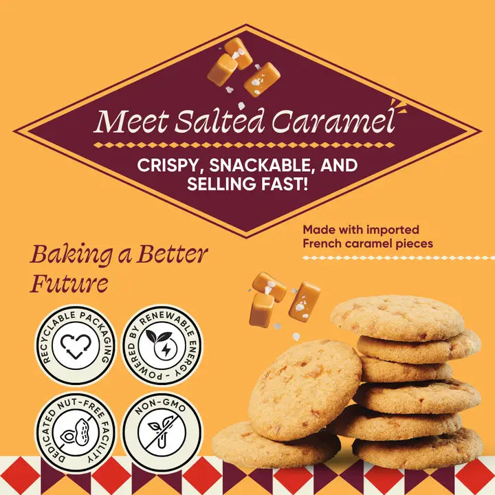 Fancypants Baking Co. Salted Caramel Cookies | Premium Snacks | 5oz