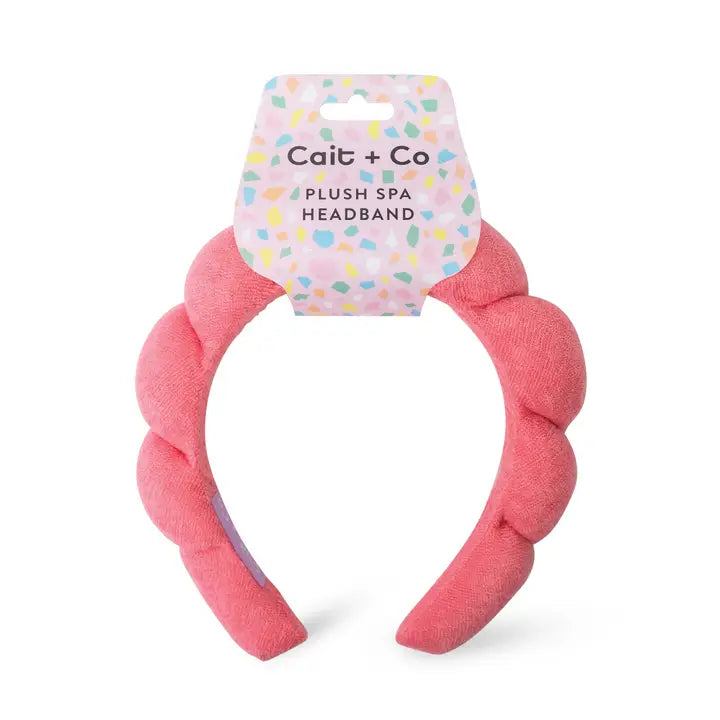 Cait + Co Plush Spa Headband - Pearl | Gem Collection