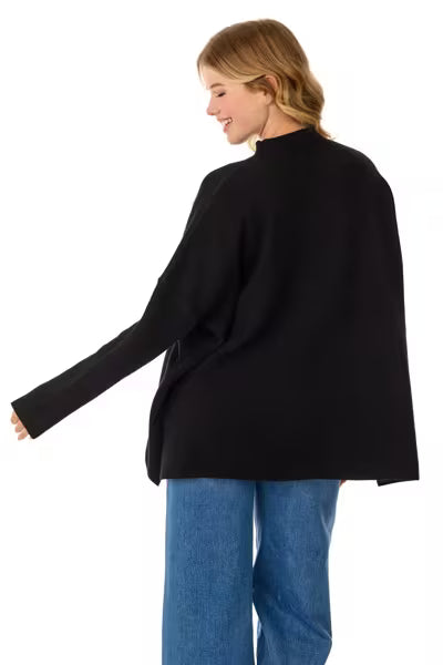 MUD PIE HALLOWEEN JACQUARD ONE SIZE SWEATER-BLACK