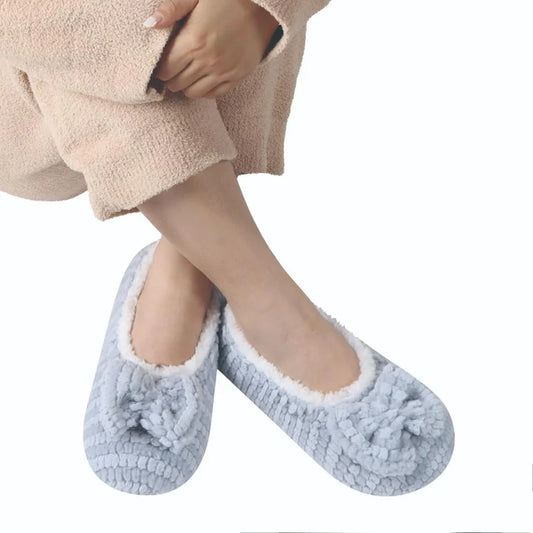 Pretty Plush Ballerina Snoozies Slippers-Lt. Blue