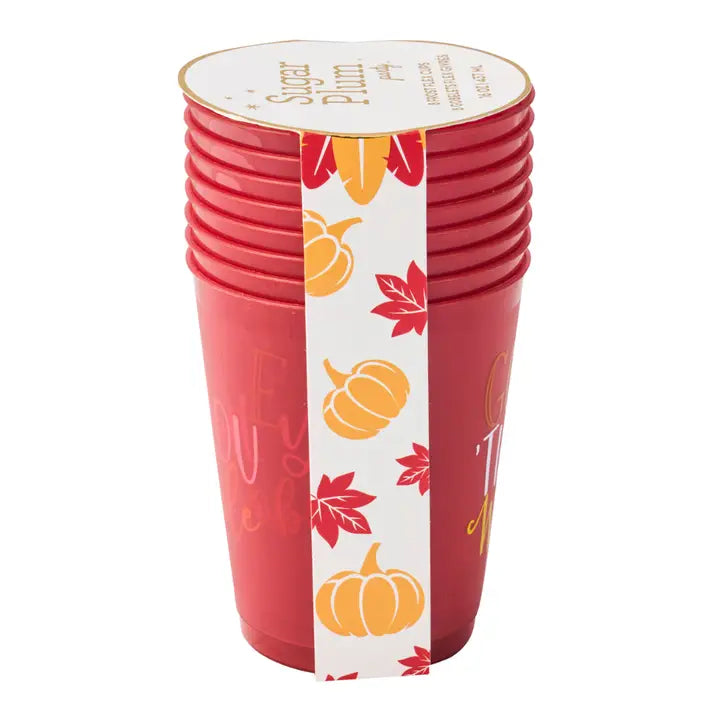 Sophistiplate Give Thanks Frost Flex Cups/8pk - Gobble Till You Wobble