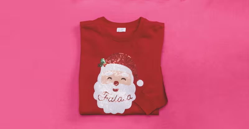 MUD PIE SANTA SPARKLE ONE SIZE SWEATSHIRT