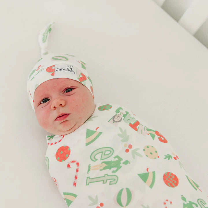 Copper Pearl Knit Swaddle Blanket - Elf