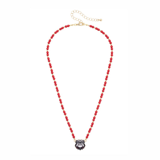 Canvas Style Georgia Bulldogs Beaded Spirit Necklace