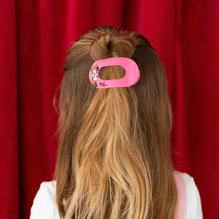 Teleties Flat Round Hair Clip | Small | Minnie Mouse
