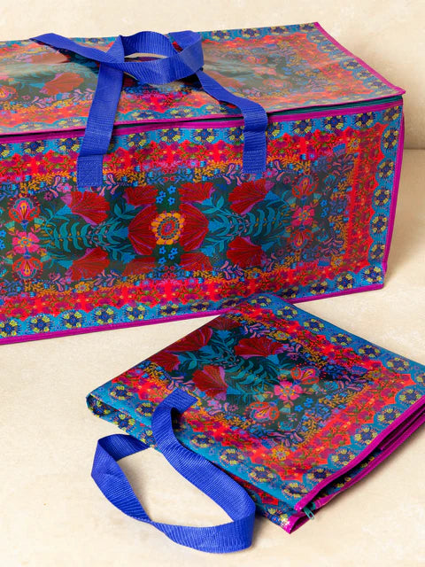 Natural Life Better Than A Box Packing Tote Set-Red Folk Flower