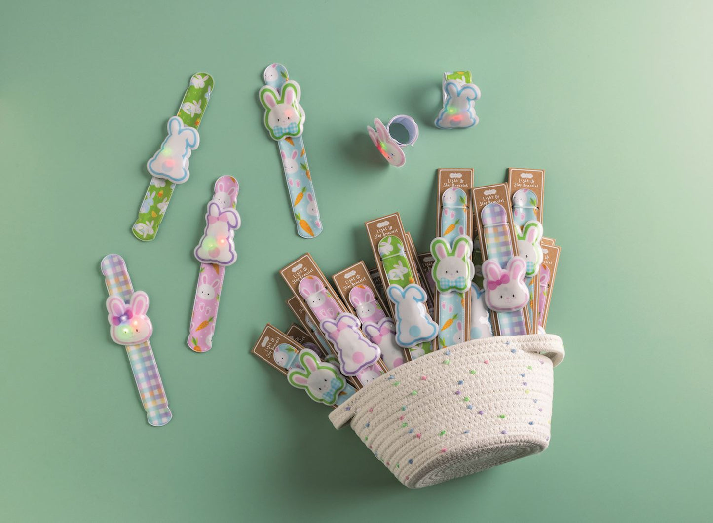 MUD PIE EASTER LIGHT-UP SLAP BRACELETS