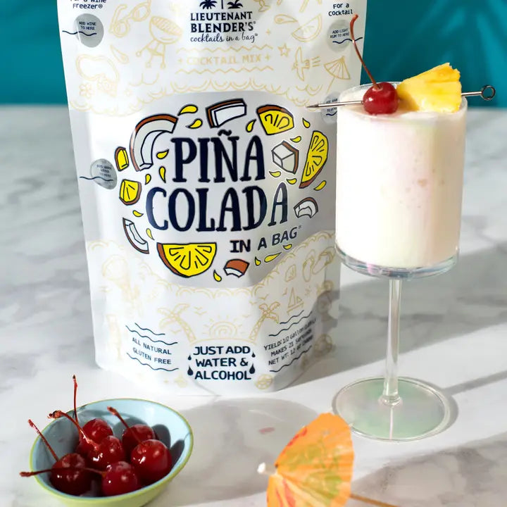 Lieutenant Blender's Pina Colada in A Bag® Cocktail / Mocktail Slushie Mixer