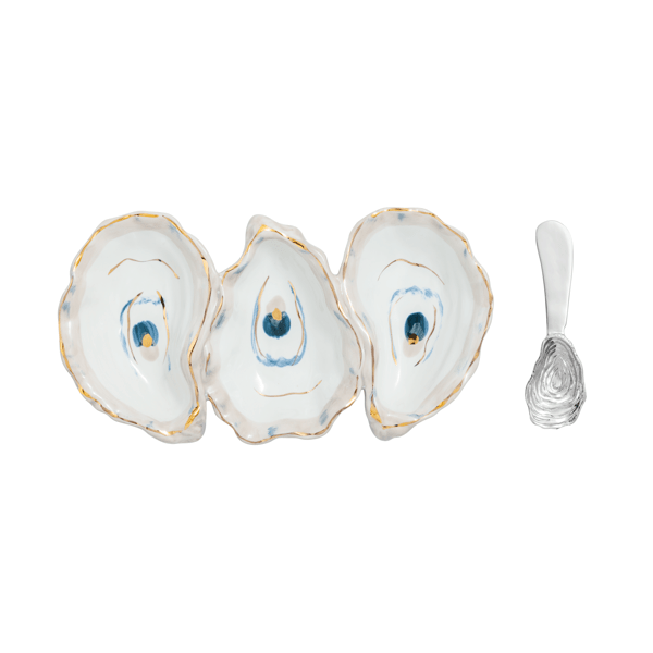 MUD PIE OYSTER TRIPLE TIDBIT SET