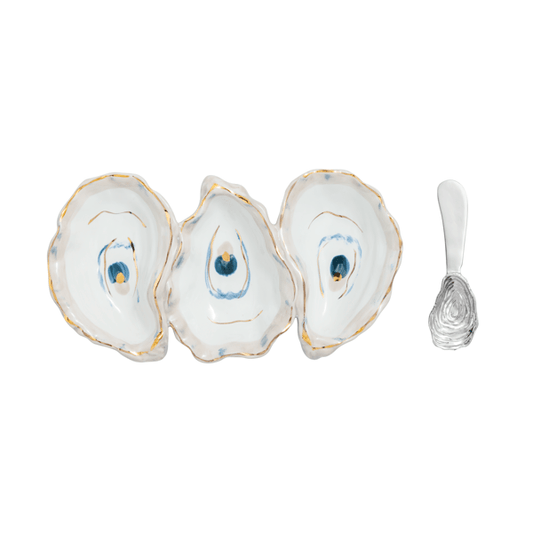 MUD PIE OYSTER TRIPLE TIDBIT SET