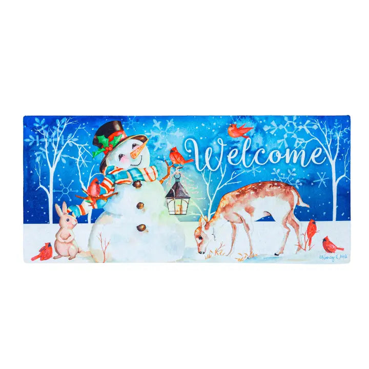 Evergreen Enterprises Sweet Snowman and Friends Sassafras Switch Mat