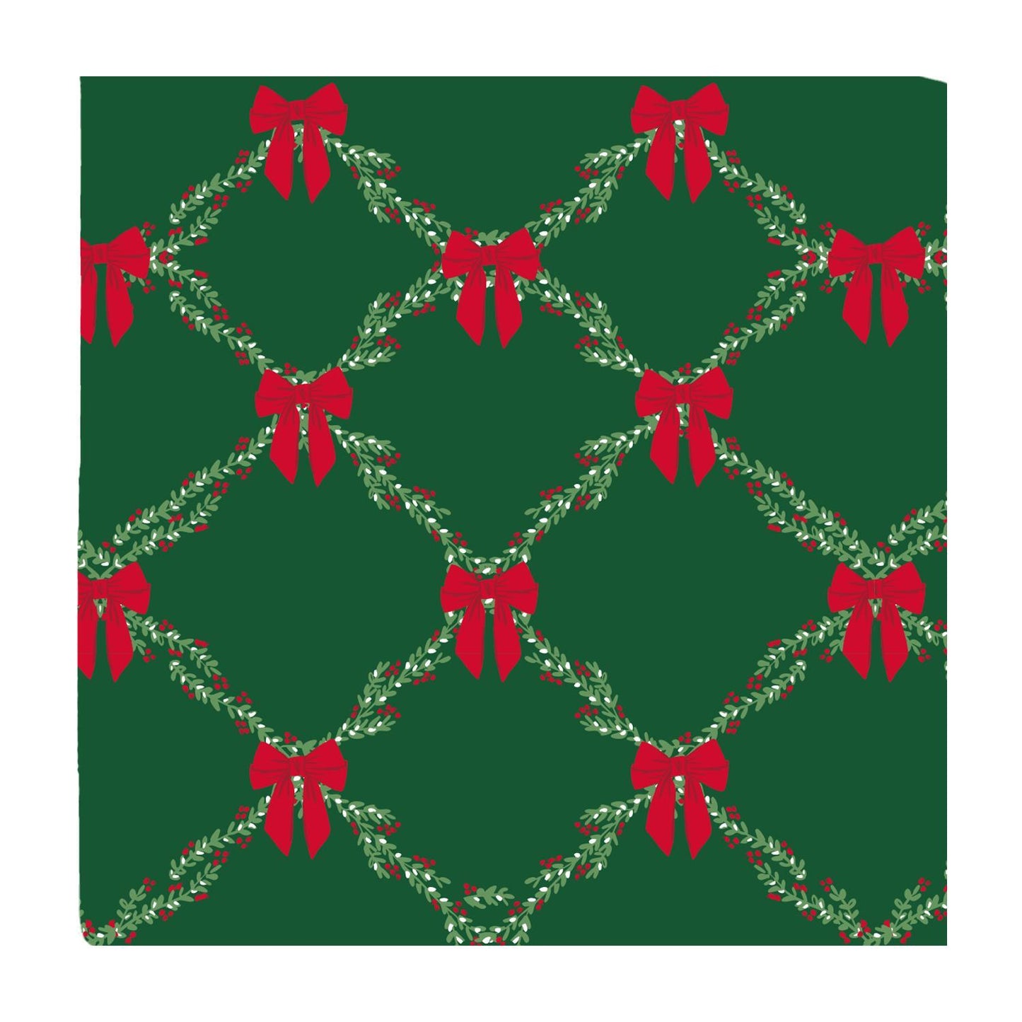 Mary Square  Cocktail Napkins Holiday Trellis