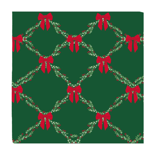 Mary Square  Cocktail Napkins Holiday Trellis