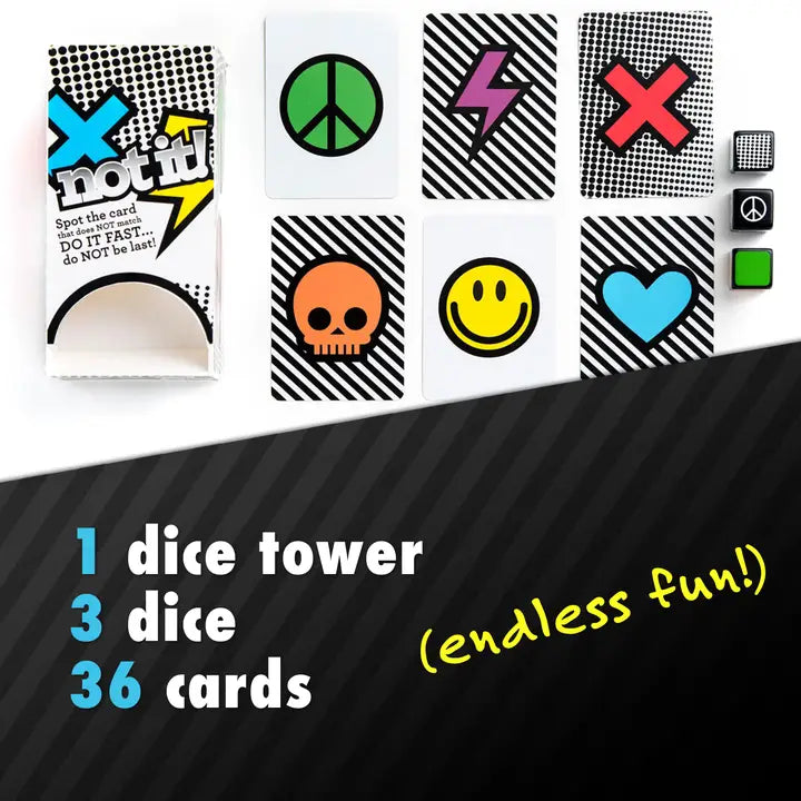 Not It! v1.0 - Fast Paced Travel Art Gift Dice Card Game!