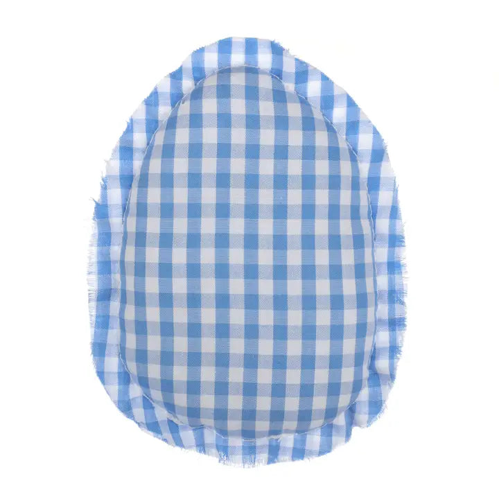 Collins Painting & Design Blue Gingham Easter Fabric Egg