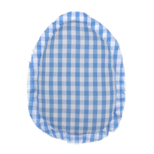 Collins Painting & Design Blue Gingham Easter Fabric Egg