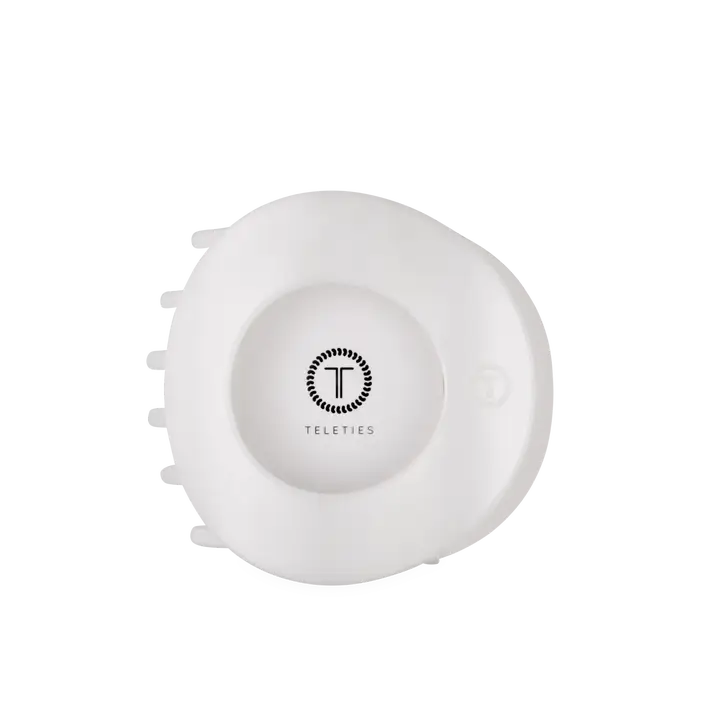 Teleties Coconut White | Large | Flat Circle Hair Clip
