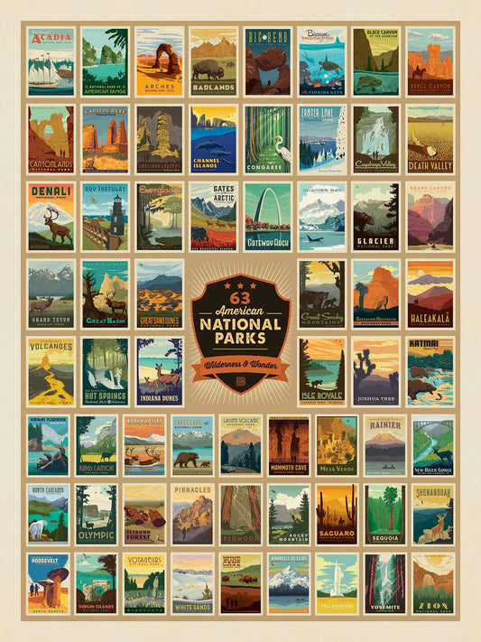 True South Puzzle National Parks - Wilderness & Wonder (63 Parks)