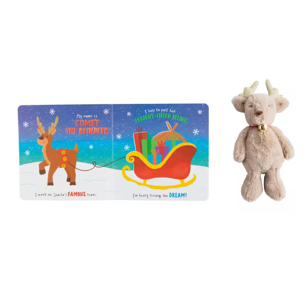 MUD PIE PLUSH REINDEER BOOK