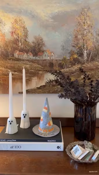 MUD PIE SMALL GHOST TAPER HOLDER