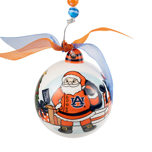 Glory Haus Merry Christmas Auburn Santa Ornament