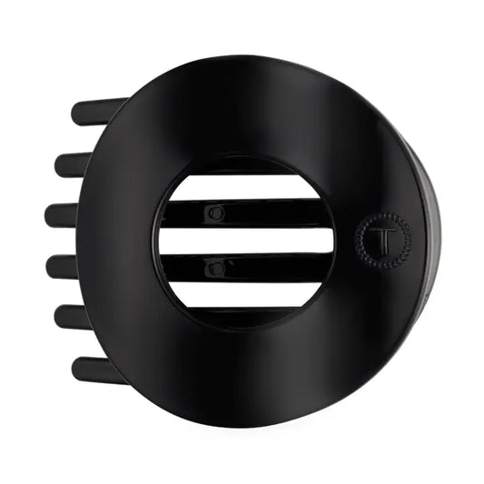 Teleties Jet Black | Large | Flat Circle Hair Clip