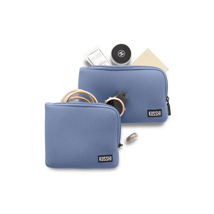 Kusshi On-the-Go Pouch Set-Pearl Blue