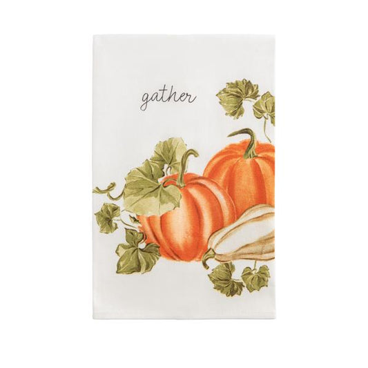 MUD PIE GATHER PUMPKIN PRINTED TOWEL