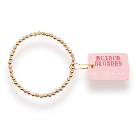 Beaded Blondes 4mm Gold Beaded Bracelet
