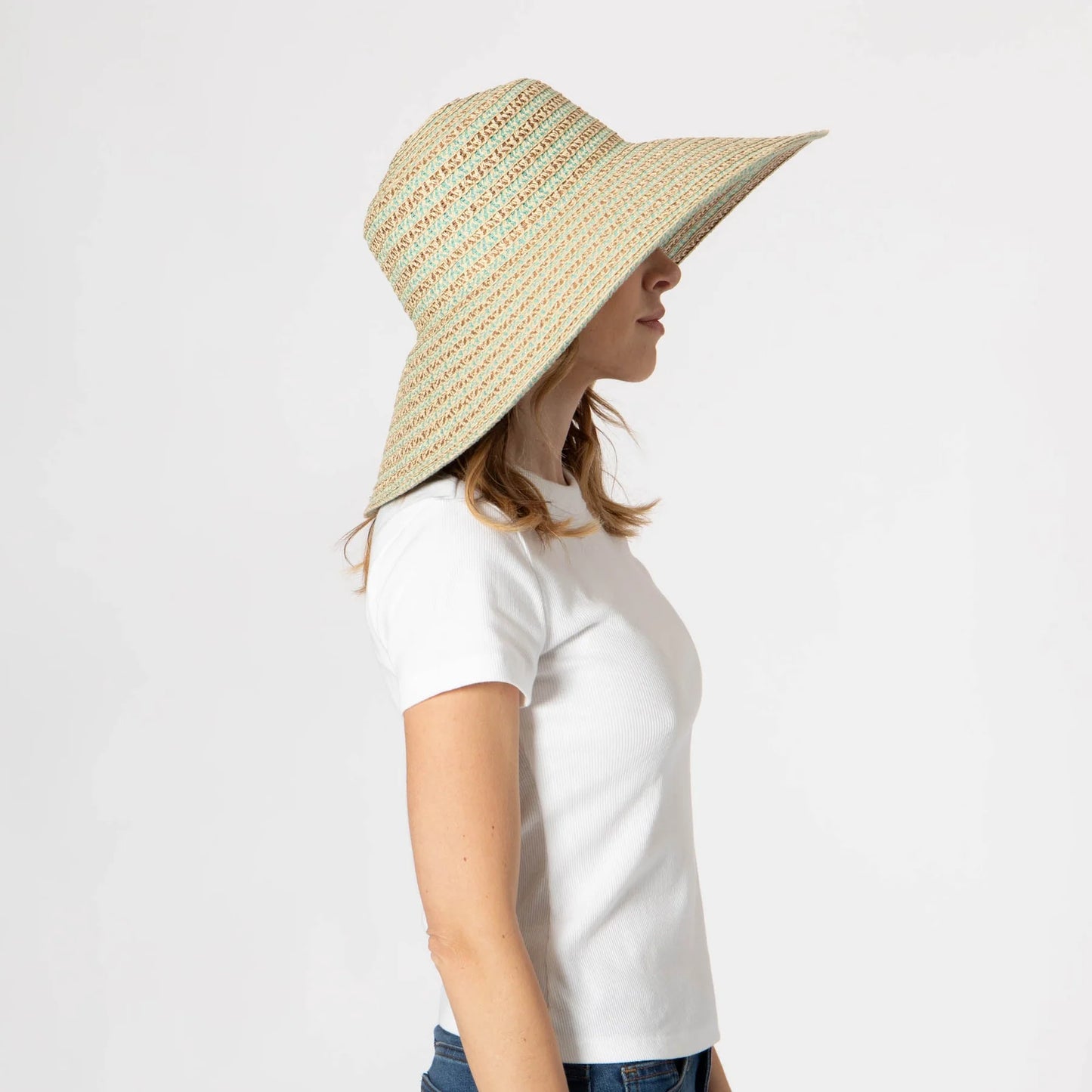 San Diego Hat Brisa - Round Crown Sun Hat-Brown Blue