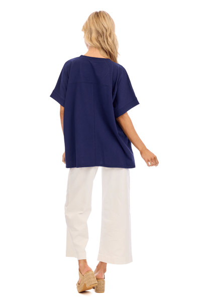 MUD PIE AMERICANA SPARKLE TOP-BLUE