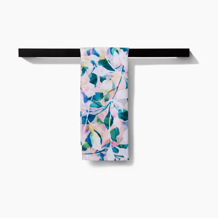 Geometry Painted Foliage Tea Towel